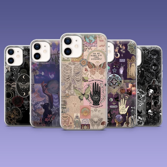 Witch Phone Case Witchy Tarot Cover for iPhone 17, 16, 15, 14, 13, 12, Samsung S25Edge, S24Fe, S23Fe, S22, A16, A56, A54, Pixel 10Pro, 9A,
