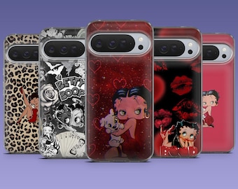 Funda de Betty Boop It Girl para Google Pixel 10Pro XL, 10Pro, 10, 9Pro, 9A, 9, 8, 7, 6, Samsung S25, S24, A17, A16, iPhone 17, 16Pro