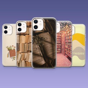 Book Phone Case Literature Reader Bookish Cover for iPhone 17Pro, 16, 15, 14, 13, Samsung S25, S24, S23, S22, A16, A35, A55, Pixel 10Pro, 9A