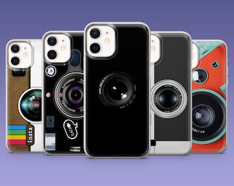 Funda clásica retro con cámara para iPhone 17, 16e, 15, 14, 13, 12, Samsung S25, S24, S23, A17, A16, A56, Pixel 10Pro, 9Pro, 9