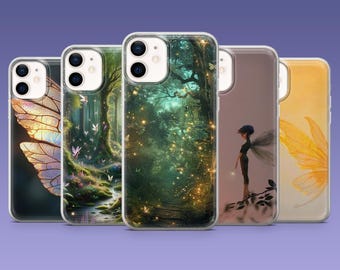 Funda para teléfono Fairy Phone Case Aesthetic Wings Fairycore Cover para iPhone 17e, 16e, 15, 14, 13, 12, Samsung S26, S25, S24, S23, S22, A16, A56, Pixel 10Pro