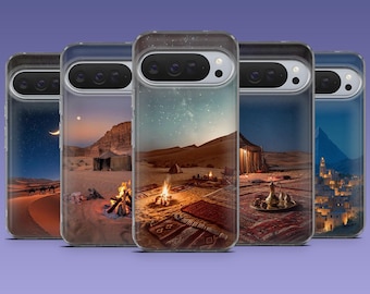 Funda para teléfono Arabic Nights Desert Vibe para Google Pixel 10Pro XL, 10Pro, 10, 9Pro, 9A, 9, 8, 7, 6, Samsung S26, S25, A17, A16, iPhone 17