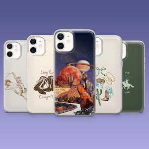Cowboy Phone Case Western Horse Rider Rodeo Cover for iPhone 17, 16e, 15, 14, 13, Samsung S25, S24, S23, S22, A16, A35, A55, Pixel 10Pro, 9A