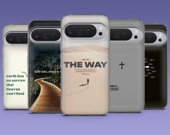 Funda de teléfono con temática cristiana y religiosa de Jesús para Google Pixel 10Pro XL, 10Pro, 10, 9Pro, 9A, 9, 8, 7, 6, Samsung S25, S24, A17, A16 y iPhone 17