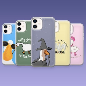 Silly Goose Phone Case Funny Duck Meme Cover for iPhone 17, 16, 15, 14, 13, 12, Samsung S25, S24Fe, S23, S22, A16, A56, A54, Pixel 10Pro, 9A
