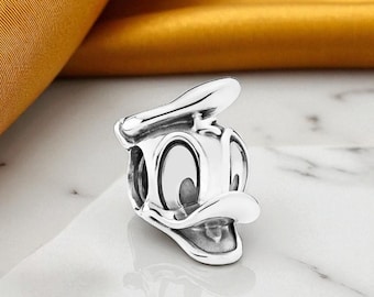 Donald Duck Charm, Silver Charm, Sterling Silver Charm, Hallmarked Silver Charm, Fits On Pandora Bracelet, Animal Charm