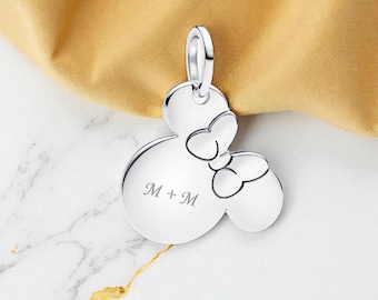 Breloque pendante à graver en argent sterling, pendentif perle personnalisé pour bracelet ou collier, cadeau bijou personnalisé pour elle