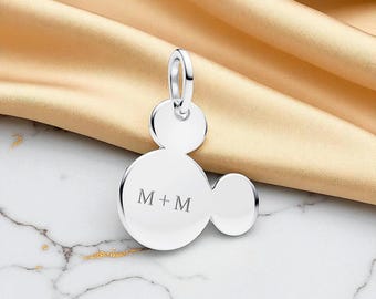 Ciondolo di Topolino personalizzabile, ciondolo di Topolino, gioielli con personaggi personalizzati, compatibile con bracciale Pandora, ciondolo a forma di animale, regalo di anniversario