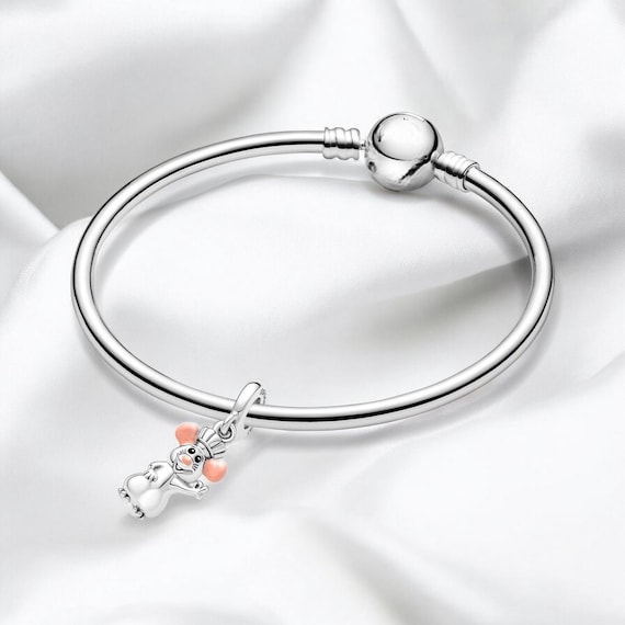Playful Ratatouille Rat Silver Pendant, Cute Remy Bracelet