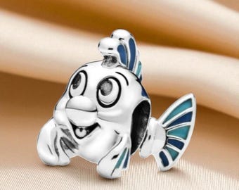 Ciondolo Sirenetta, ciondolo oceano in argento sterling per donna, grazioso ciondolo a forma di pesce, gioielli con animali marini, regalo per lei