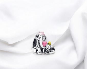 Entzückende Dumbo Elefant Charme Armband, nette Elefant Charme für Armband, Silber Mama Anhänger Schmuck, passt auf Pandora Armband