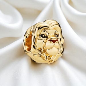 The Lion King Simba Charm, S925 Hallmarked Sterling Silver, Lion Charm, Fits On Pandora Bracelet, Dainty Minimalist Jewellery Gift For Her