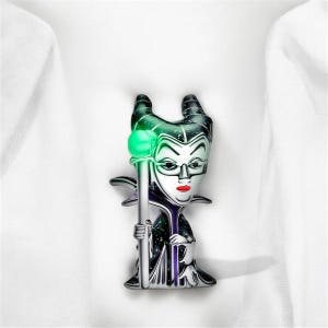 Sterling Silver Maleficent Charm, Stylish Villain Dangle Charm, Black & White Enamel Pendant, Fits On Pandora Bracelet, Mother Gift