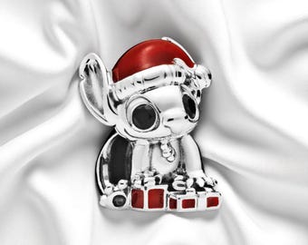 Dije de puntada de plata para pulsera, dije navideño de plata para pulsera, dije de puntada adorable, compatible con pulsera Pandora, regalo de joyería para ella