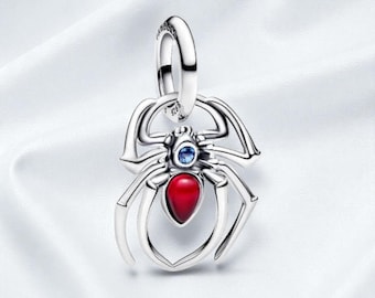 Spiderman Dangle Charm, Heroic and Iconic Accessory, Perfect Gift for Superhero Fans, Fits On Pandora Bracelet