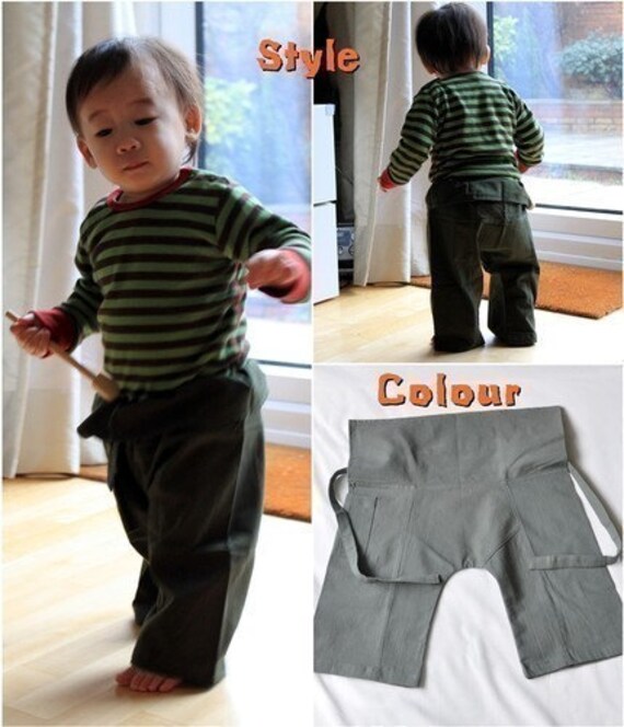 Items similar to Kid's fisherman pants (grey) 2T3T on Etsy