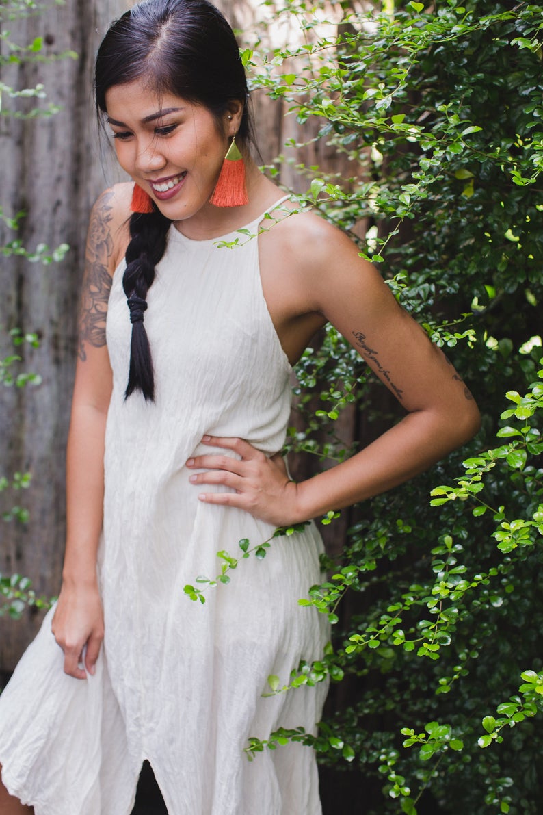 Off-White Maxi Dress W04