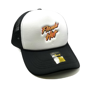 Flamin Hot Mesh Trucker Snapback (White/Black)