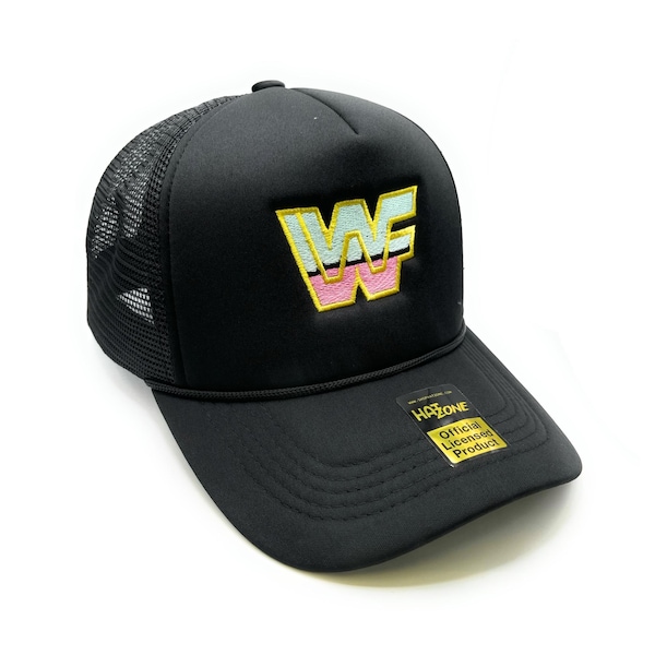 Retro Wrestling 80s mesh trucker snapback (zwart)