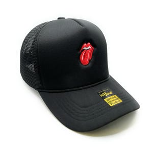Tongue Mesh Trucker Snapback (Black)