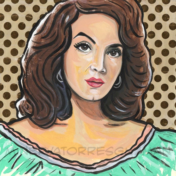 Maria Felix Dots Mexican Pop Art Print