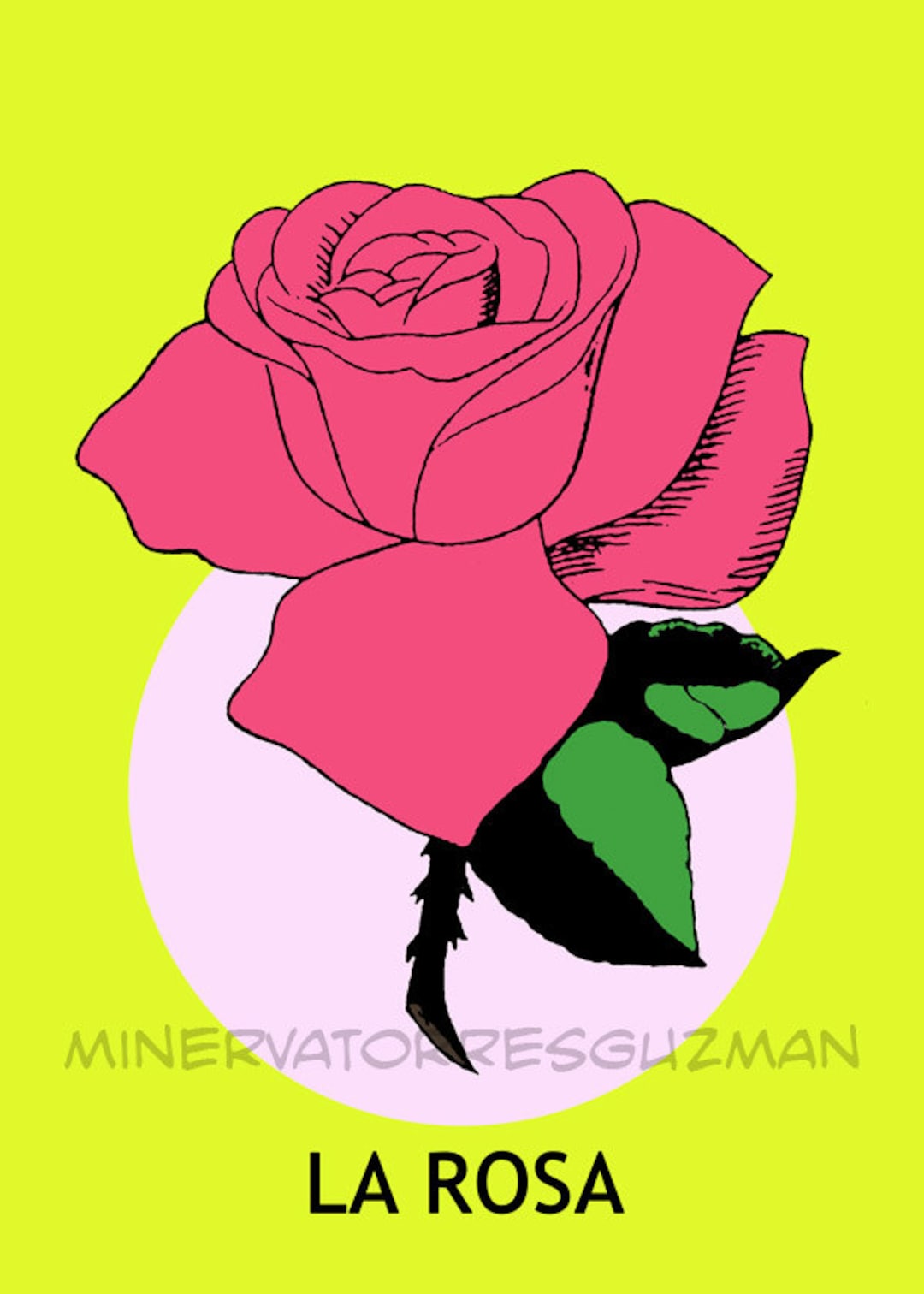 Loteria Rosa Buy La Rosa Loteria Mexican Pop Art Print Online in India - Etsy