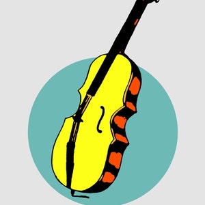 El Violoncello Loteria Mexican Pop Art Print