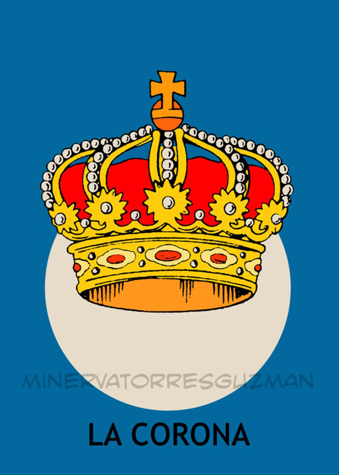 La Corona Loteria Mexican Pop Art Print - Etsy