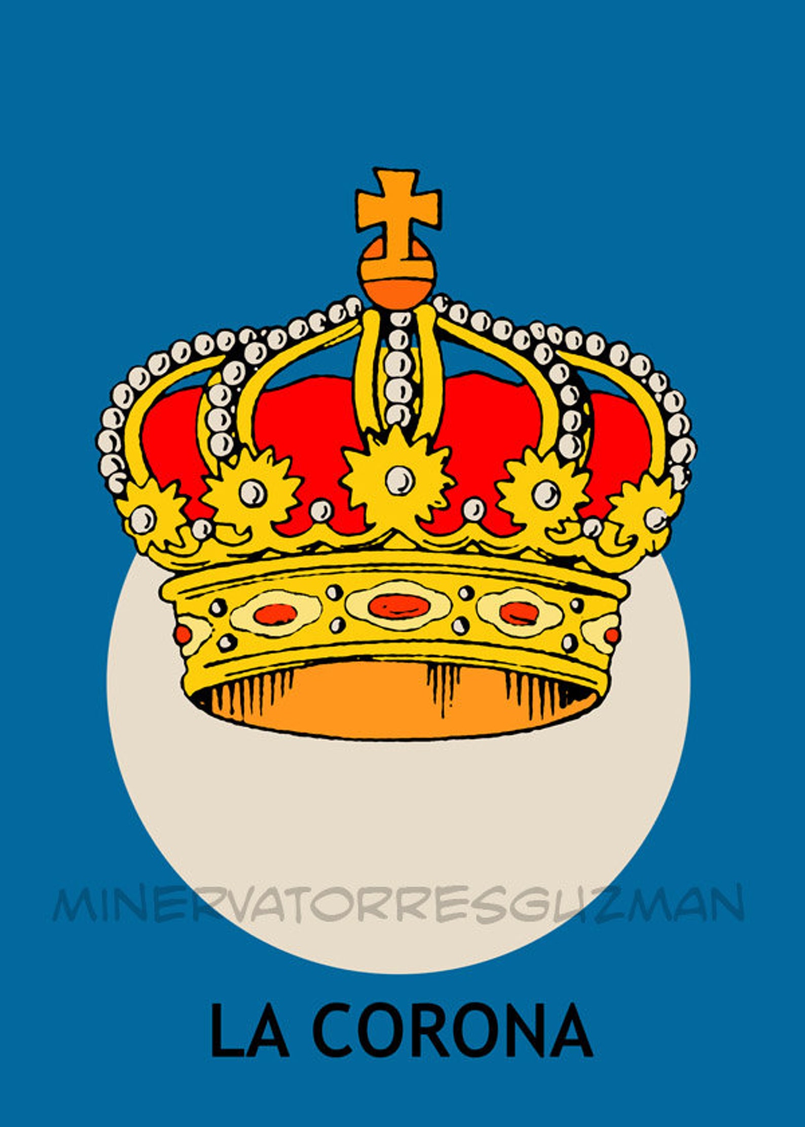 La Corona Loteria Mexican Pop Art Print Etsy Ireland