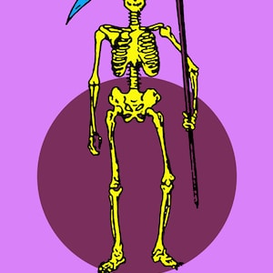 La Muerte Loteria Arte Pop Mexicano Grabado