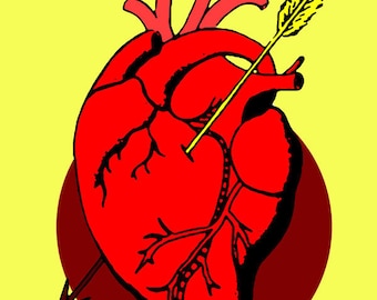 El Corazon Loteria Mexican Pop Art Print