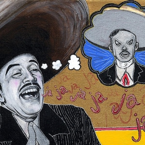 Pedro Infante y Jorge Negrete Luchador Mexican Pop Art Print
