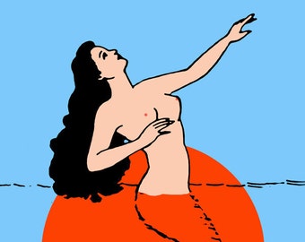 La Sirena Loteria Mexican Pop Art Print