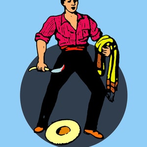 El Valiente Loteria meksykański nadruk pop-art