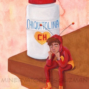 Roberto Gomez Bolanos Chapulin Colorado Chiquitolina Mexican Pop Art Print