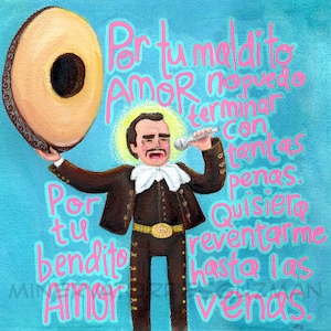 Chente Vicente Fernandez - Por Tu Malidto Amor Stampa pop art messicana