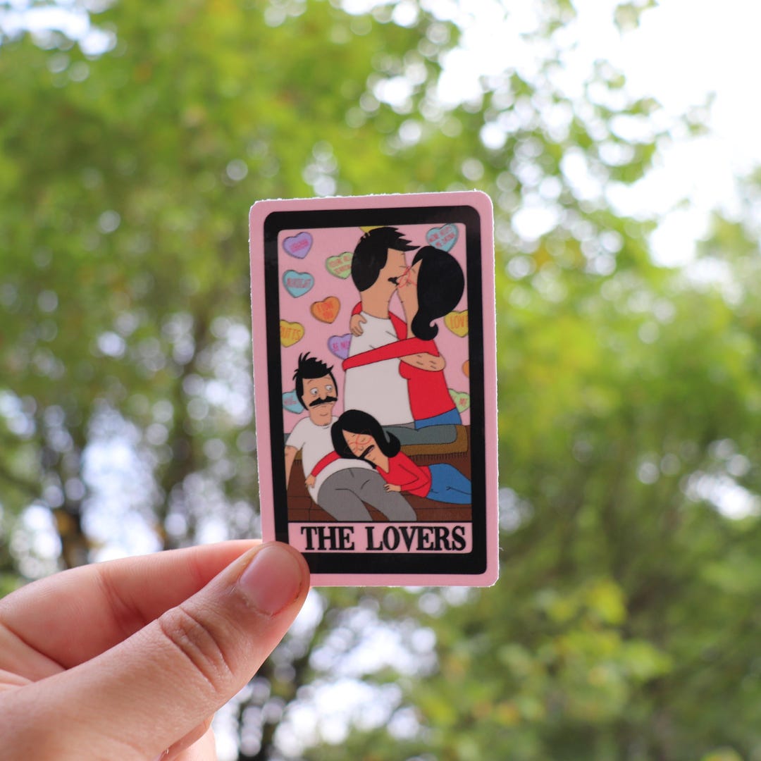 Bob's Burgers Tarot Card Sticker: Bob & Linda Belcher Valentine's Gift ...