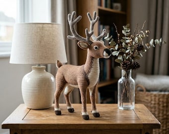 Realistic Reindeer Amigurumi Crochet Pattern PDF | Northwood Reindeer Advanced Soft Toy, Lifelike Deer Plush Tutorial