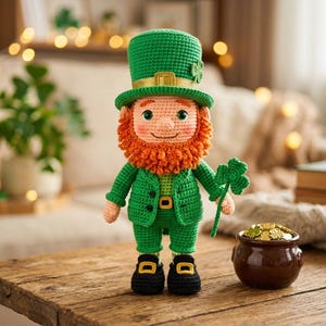 Leprechaun Crochet Pattern PDF | St Patrick's Day | Saint Patrick's Amigurumi Doll | Instant Download