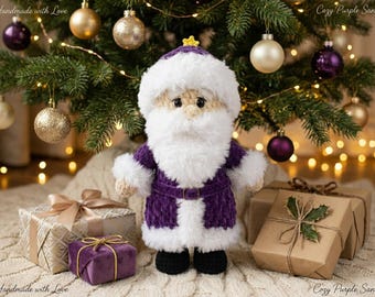 Santa Claus Crochet Pattern PDF, Velvet Santa Amigurumi Pattern, Plush Christmas Doll, Holiday Decor Toy, Instant Download