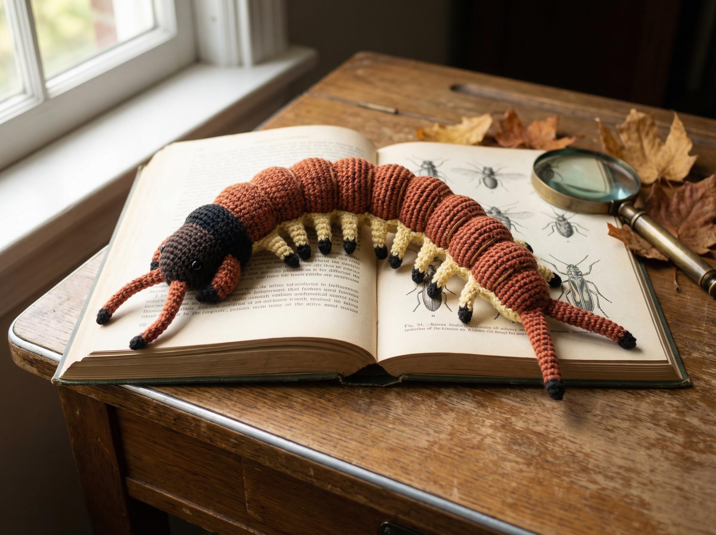 33 Horror Crochet Patterns for Spooky Decor, Gifts, and Creepy-Cute Makes 6 Realistic Centipede Detailed Insect Amigurumi