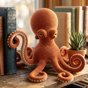 Realistic Octopus Crochet Pattern PDF, Posable Octopus Amigurumi Pattern, Lifelike Sea Creature Decor, Instant Digital Download
