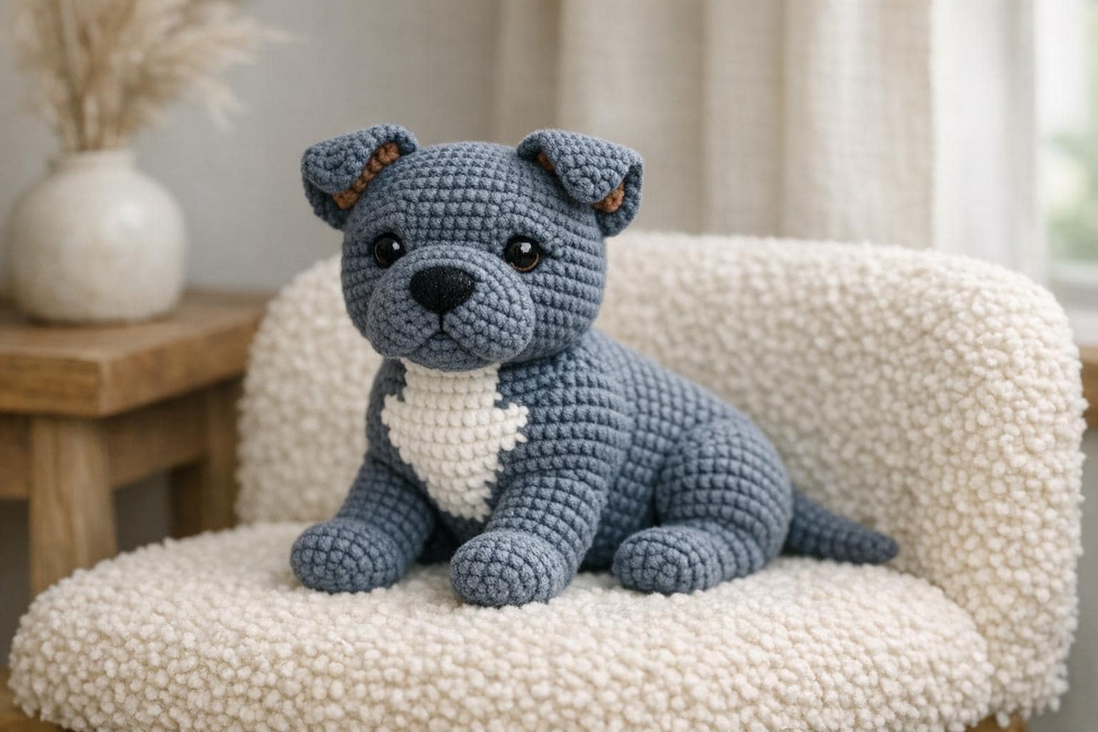 30 Pitbull Crochet Patterns for Amigurumi, Blankets, Pillows, and More 16 Lifelike Pitbull Amigurumi Pattern PDF