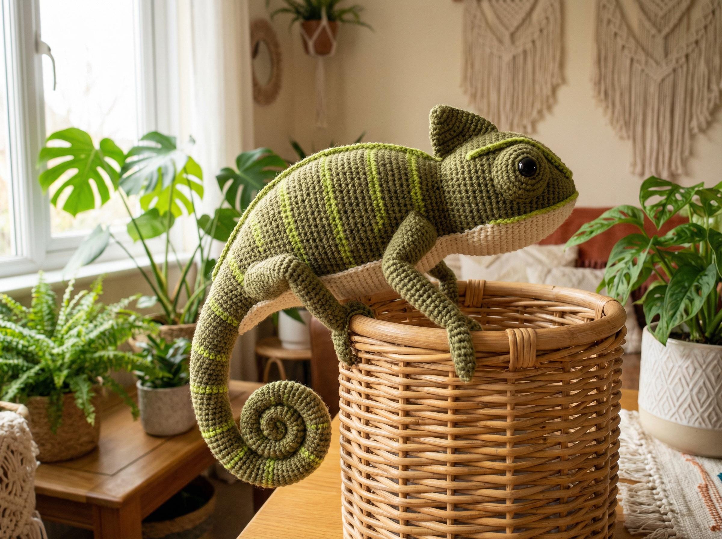 39 Lizard Crochet Patterns for Amigurumi Fans, Gifts, and Quirky Handmade Decor 20 Crochet Chameleon Amigurumi