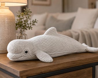 Beluga Whale Crochet Pattern PDF | Realistic Amigurumi Beluga Calf, Advanced Whale Plush Pattern, Digital Download