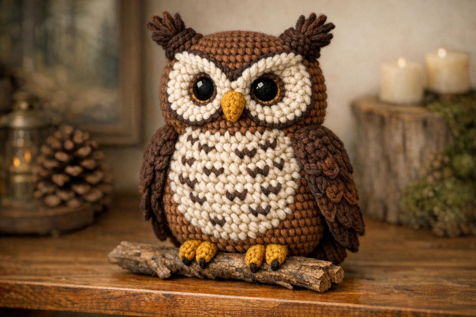 Realistic Owl Amigurumi Pattern PDF, Detailed Crochet Owl, Lifelike Bird Plush Digital Crochet Patte