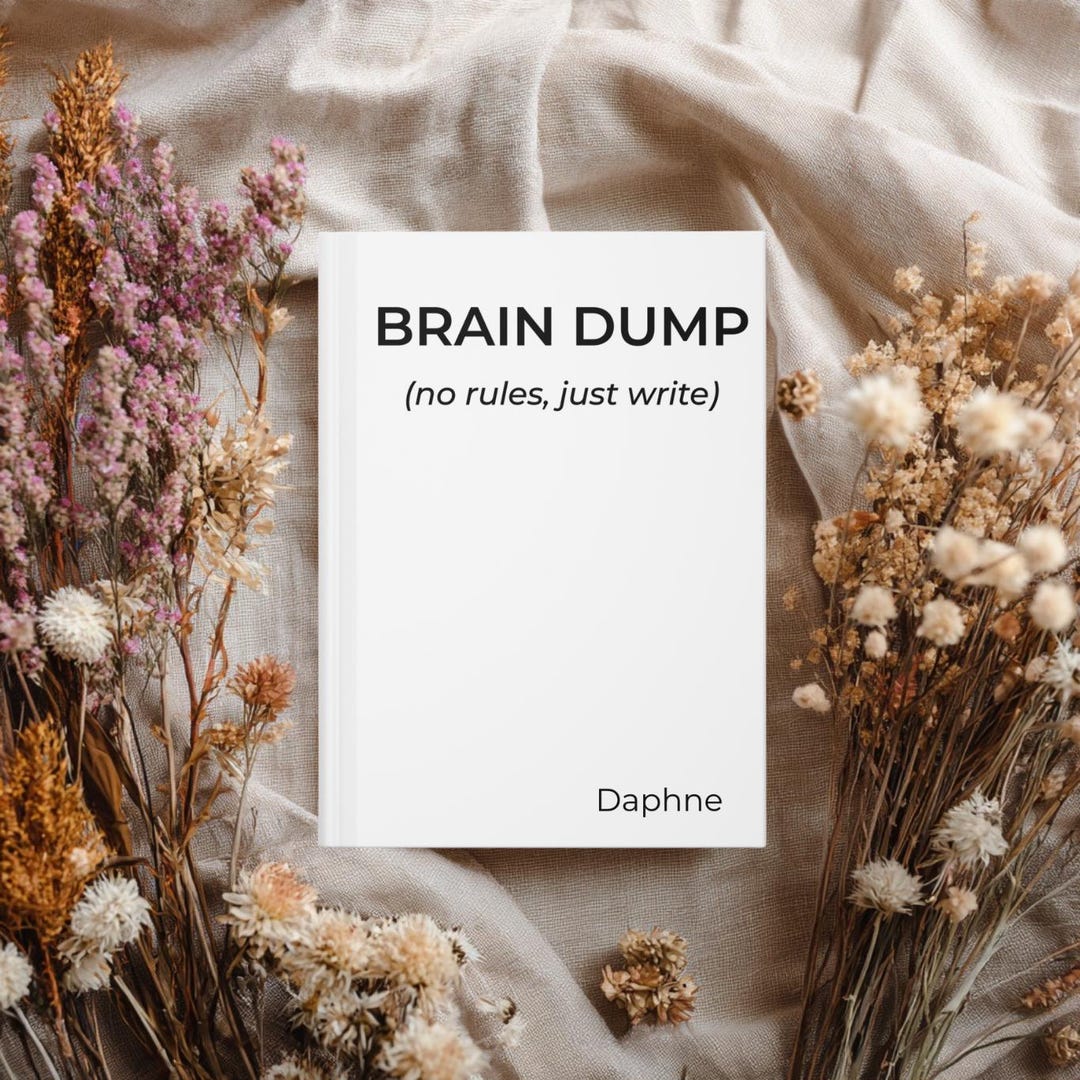 Brain Dump Lined Notebook, Personalized Mental Clutter Book - Etsy