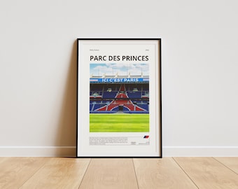 Cartel del estadio Parc des Princes, arte del Paris Saint-Germain (descarga digital)