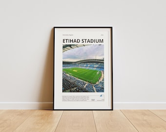Etihad Stadium Poster, Manchester City Art (Digital Download)