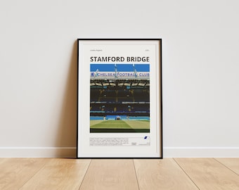 Stamford Bridge Stadium Poster, Chelsea FC Art (Digital Download)